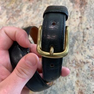 Coach brass and leather belt